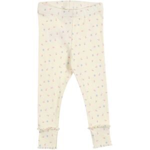 Leggings Mitwachsbündchen Blumen Rippqualität