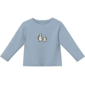 Shirt langarm Häkel-Pinguine
