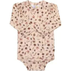 Woll-Body langarm Blumen