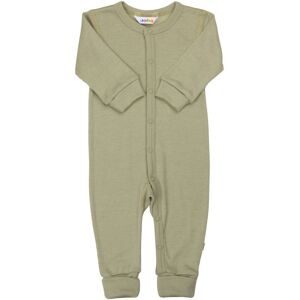 Overall mit Klappfuß Rippqualität Wolle/Seide
