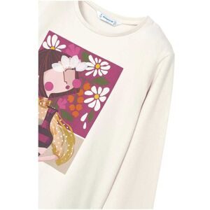 Mayoral Shirt langarm Mädchen Blumen natur