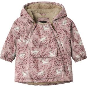 Winterjacke mit Kapuze Plüschfutter Schwäne