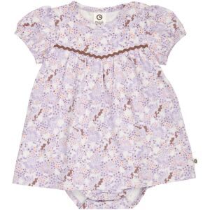 Bodykleid kurzarm Puffärmel Einhörner Blumen