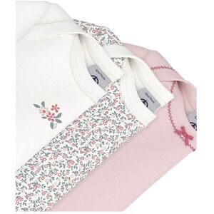 Petit Bateau 3er-Pack Bodys kurzarm Blumen mehrfarbig   rosa