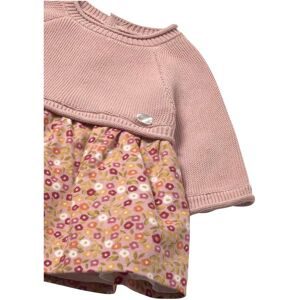 Mayoral Kleid langarm 2in1 Strickpullover und Rock Blumen rosa   mehrfarbig