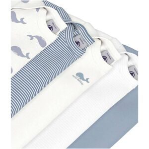 Petit Bateau 5er-Pack Bodys langarm Ringel Wale natur   blau