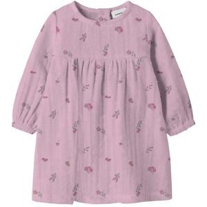 Musselin-Kleid langarm Blumen