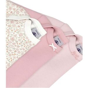 Petit Bateau 3er-Pack Bodys langarm Blumen rosa   mehrfarbig