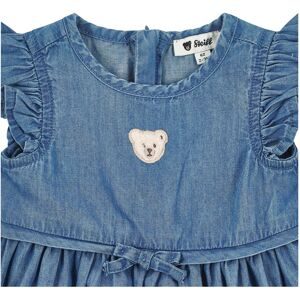 Steiff Jeans-Kleid kurzarm Bär Rüschen denim