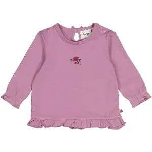 Shirt langarm Blumen Rüschen