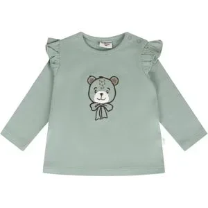 Shirt langarm Bär Rüschen