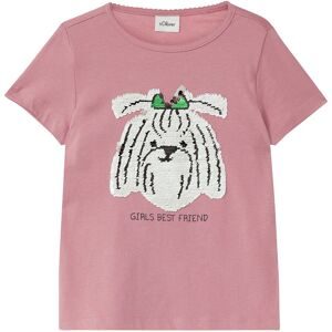 T-Shirt Pailletten-Hund