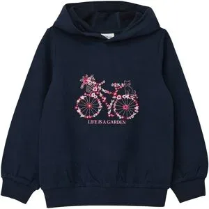 Sweatshirt mit Kapuze Fahrrad Blumen