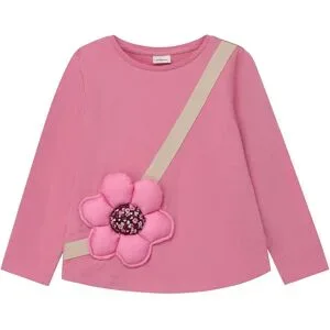 Shirt langarm Blumen-Tasche