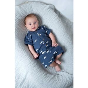 Feetje Musselin-Shorts Wellen blau   natur