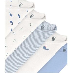 Petit Bateau 5er-Pack Wickelbodys langarm Ringel Wale Bären natur   blau