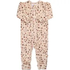 Woll-Overall mit Klappfuß Blumen