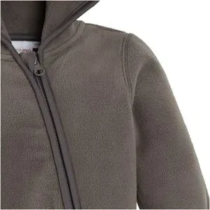 Bornino Fleece-Overall mit Kapuze grau 74/80 unisex