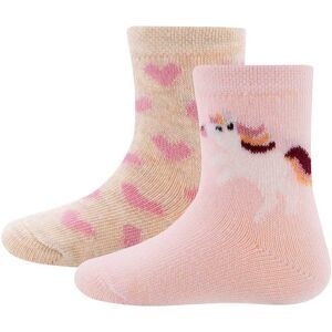 2er-Pack Socken Einhorn Herzen