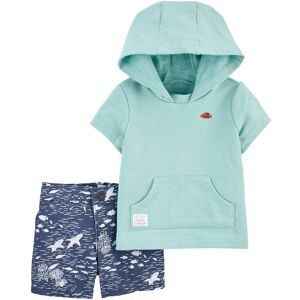 2-tlg. Set T-Shirt mit Kapuze und Sweatshorts
