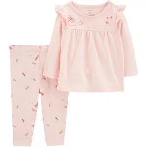 Carter's 2-tlg. Set Shirt langarm und Leggings Libellen rosa
