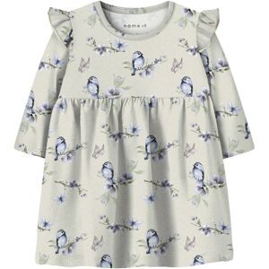 Kleid langarm Vögel Rüschen