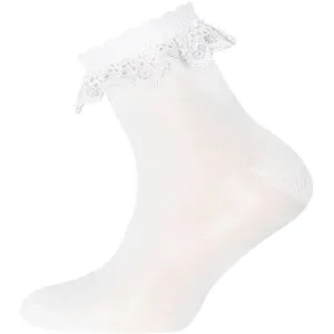 Socken mit Spitze