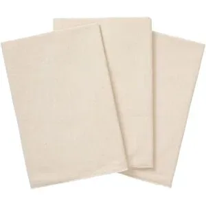3er-Pack Moltontücher 40x40 cm ungebleicht natur
