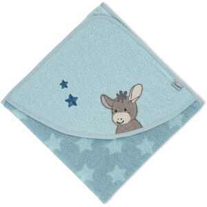 Sterntaler Kapuzenbadetuch Emmi mittelblau 100 x 100 cm
