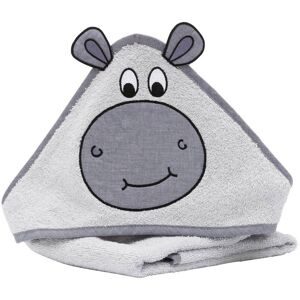 fillikid Kapuzenbadetuch Nilpferd 75 x 75 cm - grau