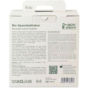 Bio-Spannbetttuch 60x120 - 70x140 cm