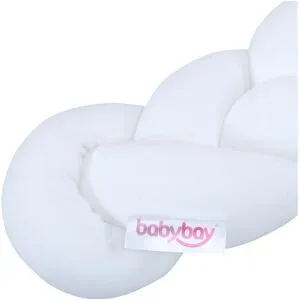 babybay Nestchenschlange Jersey geflochten 200 cm weiss unisex
