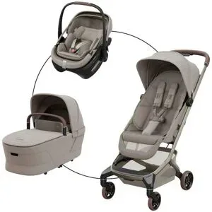 Kombikinderwagen Fame Cabin Trio-Set inkl. Babyschale Coral Slide Pro