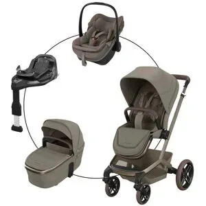 Kombikinderwagen Fame Travel-Set ink. Babyschale Pebble Slide Pro und Isofix-Basis Familyfix Slide Pro