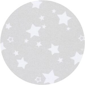 Babybay Boxspring XXL Nestchen Piqué Perlgrau Sterne Weiß