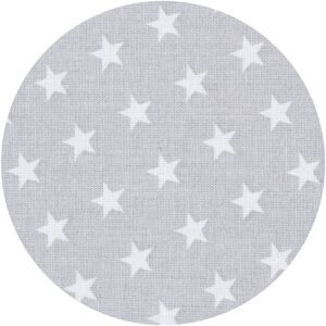 Babybay Nestchen Organic Cotton Lichtgrau / Sterne Weiß