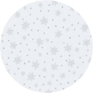 Babybay Nestchen Organic Cotton Weiß / Glitzersterne Silber