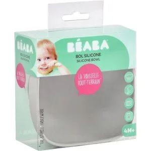 Beaba Silikonschüssel mit Saugnapf grau unisex