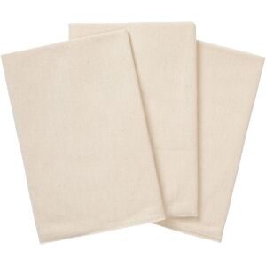 3er-Pack Moltontücher 40x40 cm ungebleicht natur