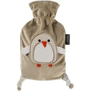 Wärmflasche mit Flauschbezug Pinguin