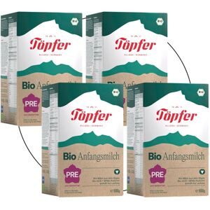 4er Pack Bio Anfangsmilch Pre 600 g