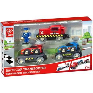 Hape - Eisenbahn Rennwagen-Transporter, One Size