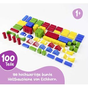 Holzbausteine bunt 100 Stück