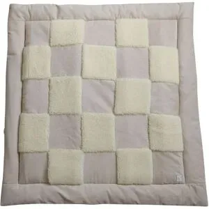 Krabbeldecke CORD/WOLLE PATCHWORK 120x120cm