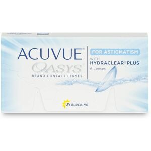 Johnson & Johnson Acuvue Oasys for Astigmatism (6er Packung) 14-Tageslinsen (-9 dpt, Zyl. -2.25, Achse 10 & BC 8.6) mit UV-Schutz für trockenere Augen