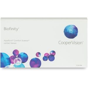 Cooper Vision Biofinity (3er Packung) Monatslinsen (-0.25 dpt & BC 8.6) für trockenere Augen