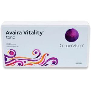 Cooper Vision Avaira Vitality Toric (3er Packung) Monatslinsen (0.25 dpt, Zyl. -0.75, Achse 20 & BC 8.5) mit UV-Schutz