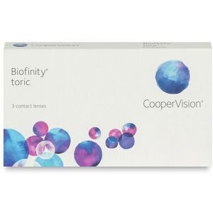 Cooper Vision Biofinity Toric (3er Packung) Monatslinsen (-0.25 dpt, Zyl. -0.75, Achse 140 & BC 8.7) für trockenere Augen