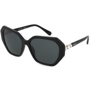 Luxottica Fashion Brillen Vertriebs GmbH Swarovski 0SK6017 Damen-Sonnenbrille Vollrand Quadratisch Acetat-Gestell, Schwarz