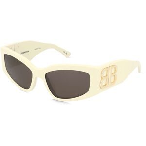 Kering Eyewear Spa Balenciaga BB0321S Damen-Sonnenbrille Vollrand Cat Eye Acetat-Gestell, Beige